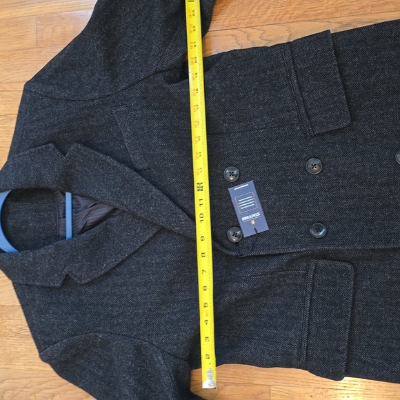 STAFFORD MENS CLASSIC BLACK & GRAY COAT SIZE MEDIUM - Picture 13 of 16